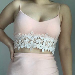 Two piece pink and lace ✨